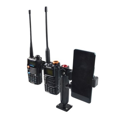 Universal Walkie-Talkie and CB Mic Holder, Cellphone GPS Bracket with Adhesiv...