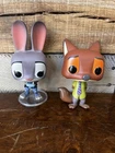 Disney Zootopia Funko Pops Judy Hopps and Nick Wilde Set of 2 Loose (Read Desc.)