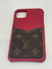 Custodia originale Louis Vuitton grande monogramma iPhone 11 Pro Max rosso chiaro