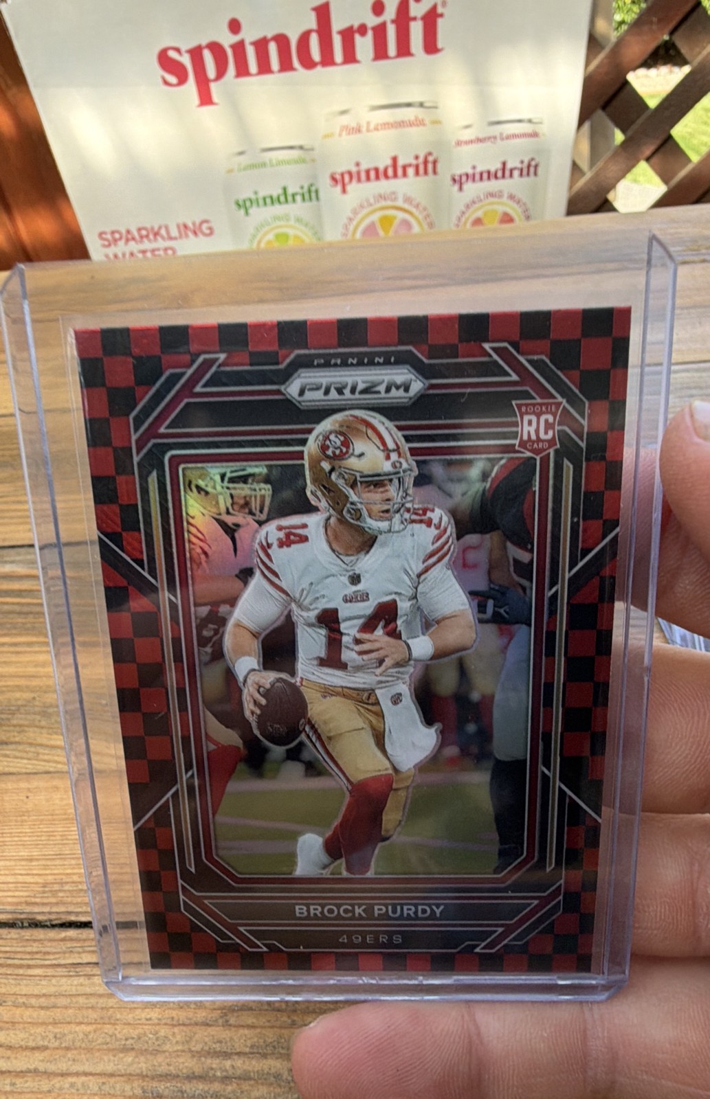 2022 Panini Prizm - Rookies Brock Purdy #353 Black & Red Checker Prizm (RC)