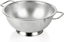 Colander Stainless Steel 3-Quart, Strainer Kitchen, Dishwasher Safe