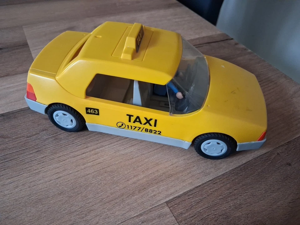 Playmobil Voiture Taxi Jaune Vintage  - Photo 4/4