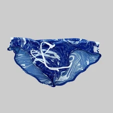 N2N Bodywear Men blue marble catalina Sheer mesh swim brief swimwear size M L XL