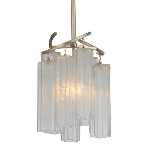 Maxim 39573 Golden Silver / Waterfall Glass Victoria Single Light 11"W Pendant - Picture 1 of 4