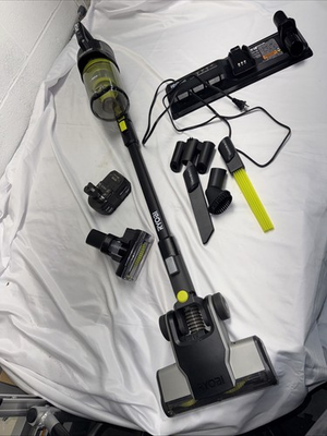 #ad RYOBI PBLSV719K 18V Brushless WHISPER Series Stick Vacuum With Dock Charger Used $169.99