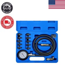 Comprehensive Engine Oil Pressure Tester With Adapters - 4ft Hose Included