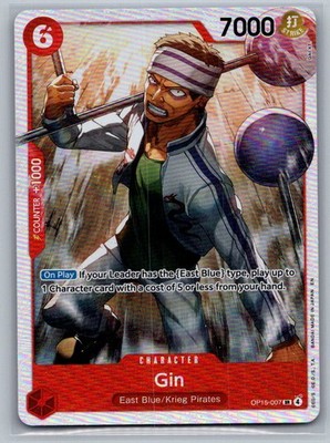 Gin OP15-007 Super Rare Adventure on Kami's Island One Piece Foil Near Mint