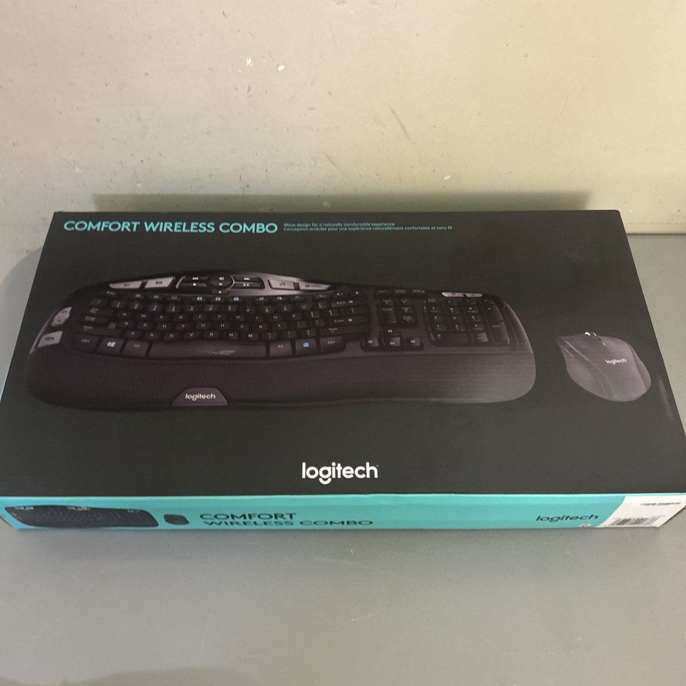 Logitech Comfort Wireless Combo Ergonomic Keyboard & Mouse, Black 920-008973