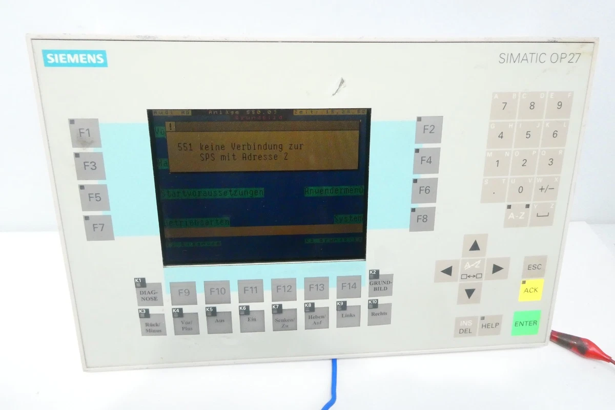 Siemens OP27 Color 6AV3627-1LK00-1AX0 6AV3 627-1LK00-1AX0 E.St A05 Siemens OP27 Color 6AV3627-1LK00-1AX0 6AV3 627-1LK00-1AX0 E.St A05