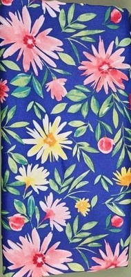 Tabitha Webb Tablecloth Blue Multicolor Floral Pattern 60''×84'', 5'x7' New
