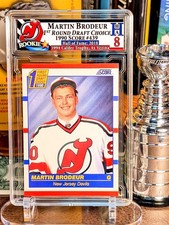 Martin Brodeur ROOKIE CARD First Round Draft Choice 1990-91 Score HHA 8. rookie card picture