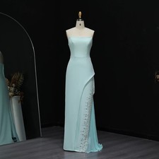 Arabic Satin Long Evening Dresses Formal Evening Gowns Prom Dresses Customized
