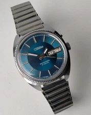 Slava 2427 Automatic Original Vintage Soviet Mechanical Stylish Watch 1980s