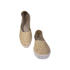 Patrizia Spring Step Women's Grazana Ballerina Slip On Size 9 US 40 EU Beige EUC