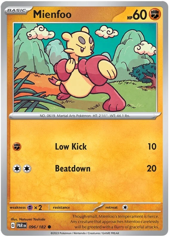 Mienfoo Pokemon TCG Card 096/182