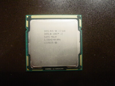 Intel SLBY2 3.33Ghz Core i3 560 LGA 1156 Dual Core CPU Processor 73W 512KB 4MB