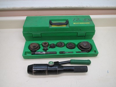 Greenlee 7804SB Hydraulic Quick Draw Hand Held Knockout Punch Driver Set Used