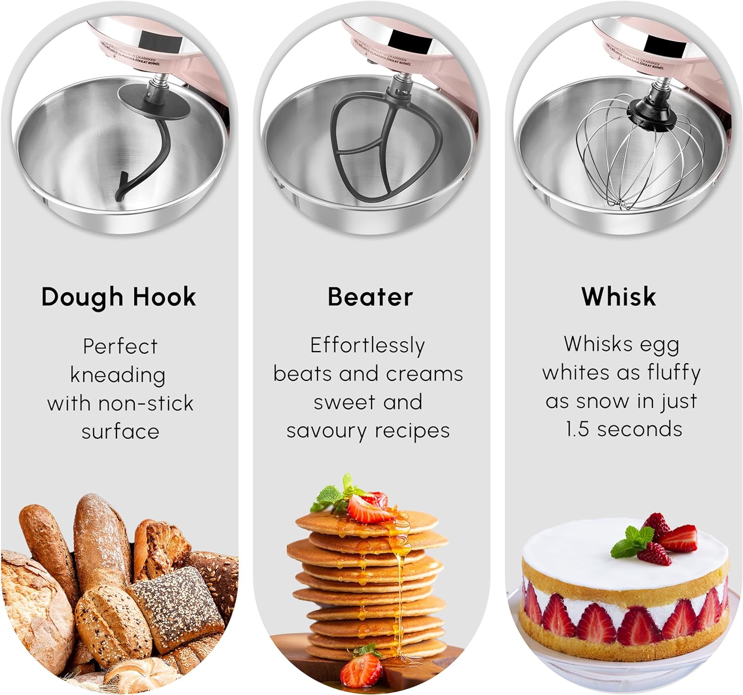 KARACA Mastermaid Chef Pro Stand Mixer 1750W, 5L MultiPurpose