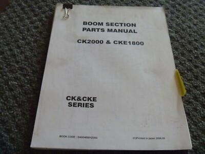 Kobelco CK2000 & CKE1800 Crawler Crane BOOM SECTION Parts Catalog Manual xz