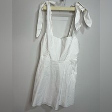 Show me your mumu Claire Mini White Dress Size Large