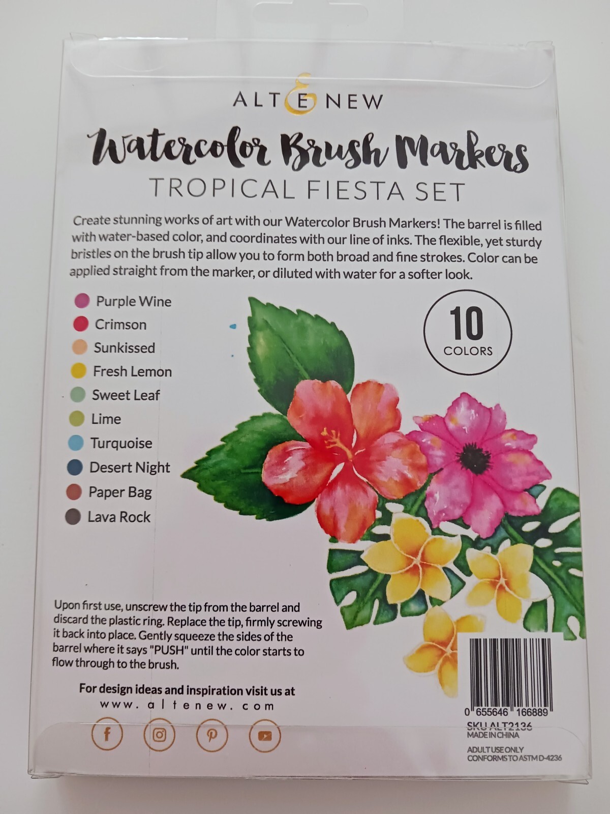 Watercolor Brush Markers - Tropical Fiesta Set - NEW - from Altenew