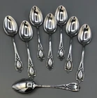 Monticello by Lunt sterling silver set of 8 Demitasse Spoons 4 5/8", gently used