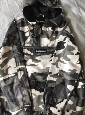 supreme anorak snow camo