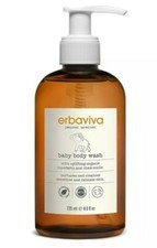 Erbaviva Baby Body Wash USDA Organic Skincare 8 fl oz / 235 ml Made in USA New