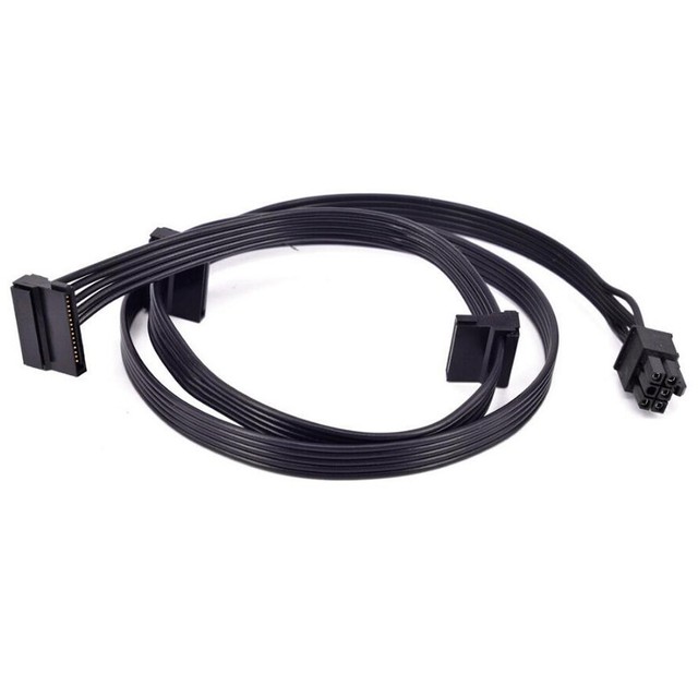 New PCIe GPU 6Pin 1 to 3 SATA 15PIN Power Cable PSU for CORSAIR HX1200