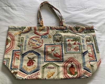 SEZANE X FARM RIO Women’s Canvas Cotton Extra Large Tote Bag￼ UK