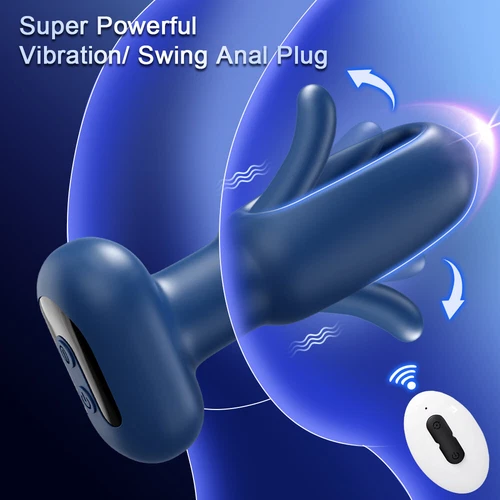 Flapping Anal Butt Plug Dildo Vibrator Prostate Massager Sex Toys for Men Women - Bild 4 von 10