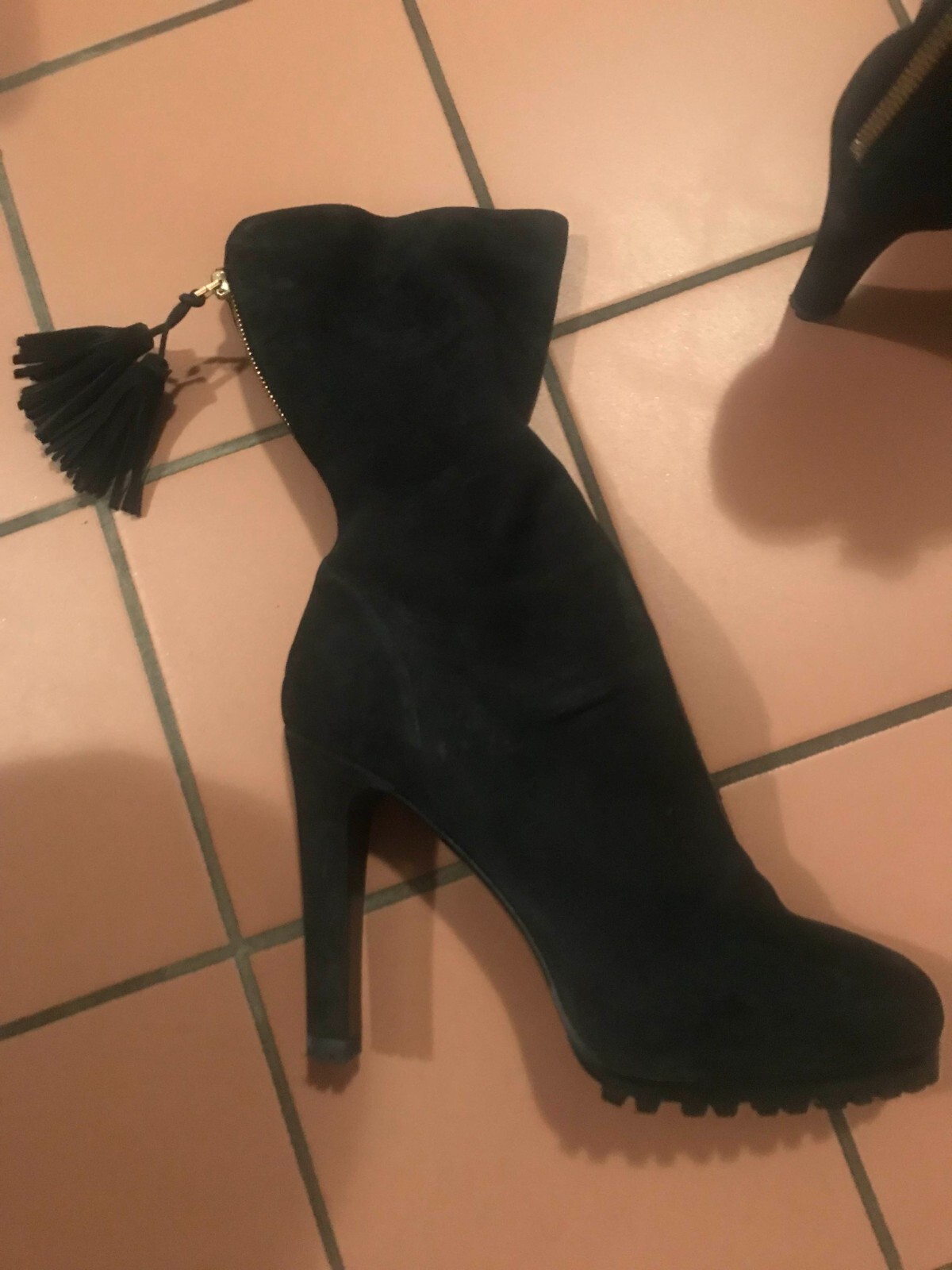 SAINT LAURENT Ysl Stivaletto In Pelle Scamosciata Come Nuovo