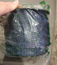 100ft 3/4" PET Expandable Braided Sleeving Black/ Blue Alex Tech cable sleeve