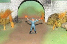 RARE CRESCENT TOYS LEAD TOY SOLDIER RAF PLANE GUIDER- CIRCA 1940