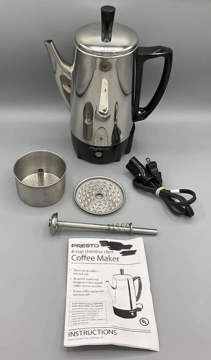 Presto stainless shop steel coffee percolator