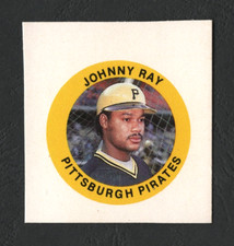 1984 Fun Foods Buttons Cardboard Proof, Johnny Ray – Pittsburgh Pirates  A2783