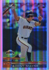 Topps Chrome Baseball 2000 Base Refractor Parallel Card 76 Brett Mayne