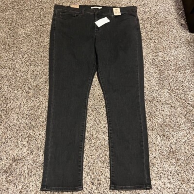 Levi's 311 Shaping Skinny Jeans Black Denim Comfort Stretch Size 34x30