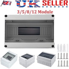 Consumer Unit Enclosure Distribution Box Fuse Box 5 / 8/12Way Waterproof IP65 UK