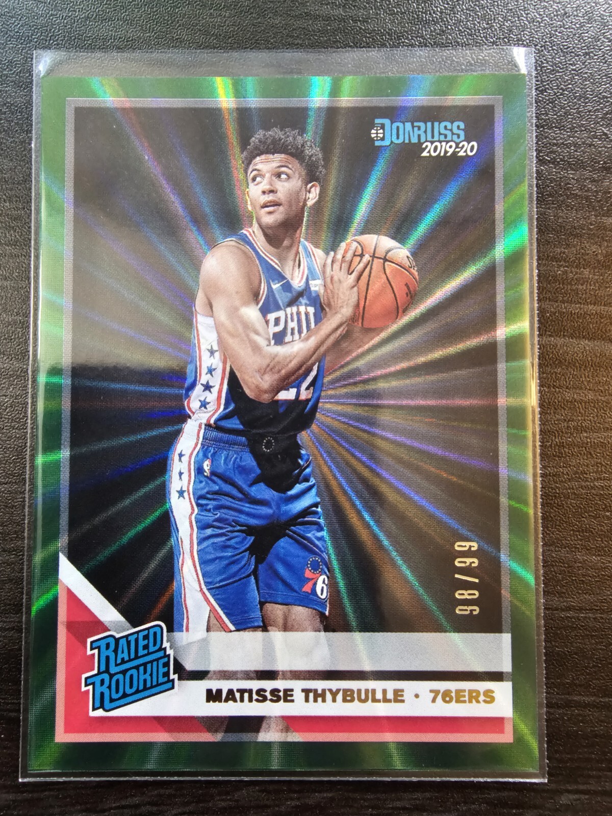 Matisse Thybulle 2019-20 Donruss Basketball Green Laser Rated Rookie #219 98/99