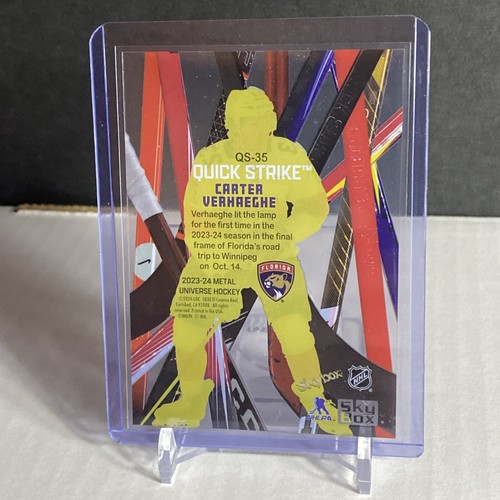 2023-24 Skybox Metal Universe - Carter Verhaeghe Quick Strike SSP Panthers QS-35 - Picture 2 of 2