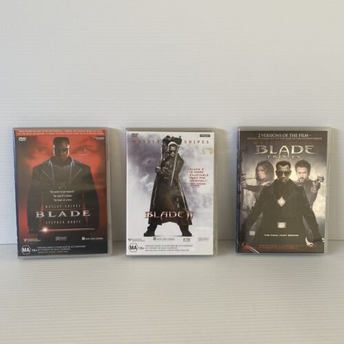 Blade 1-3 Trilogy [DVD Bundle] Blade, Blade 2 & Blade Trinity ( 2 version Film ) - Picture 1 of 7