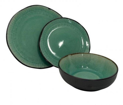 Tellerset / Dinnerset Jeans türkis- 18tlg. Essservice Speiseservice - Bild 2 von 4