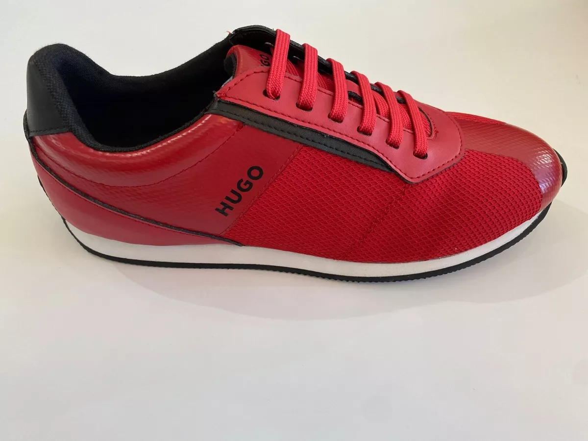 Hugo boss hotsell red sneakers