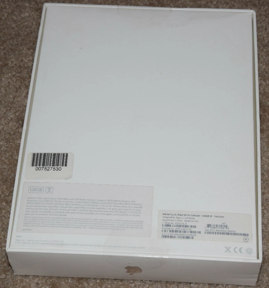 Apple iPad 4 128 GB Wi-Fi + GSM 4G Cellular Verizon ME407LL/A Tablet White...... - Image 2 of 4