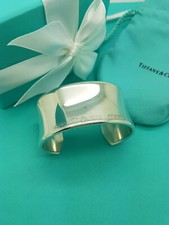 Tiffany & Co. 1837 Wide Cuff Bangle Bracelet in Silver, UK Hallmarked, RRP £1325