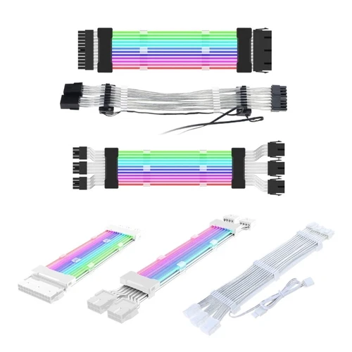 Synchronous 24Pin Adapter Cable 2x8pin 3x8pin Gradient- ARGB Extension Cable