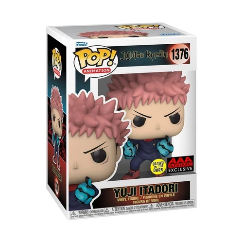 Funko Pop #1376 Jujutsu Kaisen Yuji Itadori Divergent Fist Glow With Protector