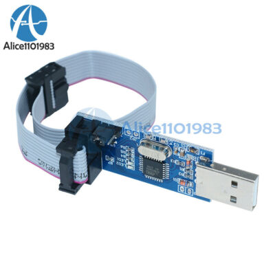 USBASP USBISP AVR Programmer Adapter 10 Pin Cable USB ATMEGA8 ATMEGA128 #F7