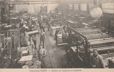 75 postcards Paris VI° IMPRIMERIE PLON - PRINTING MACHINE WORKSHOPS